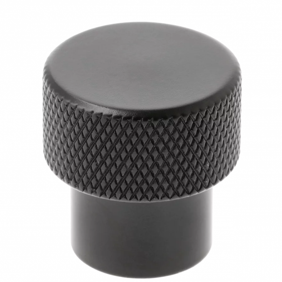Ручка мебельная алюминиевая STRUCTURE кнопка, черный матовый GTV