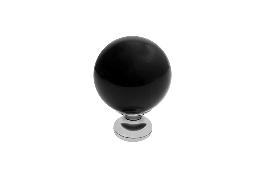 Ручка-кнопка GZ-CRPC40-A1 хром, черный кристалл GTV 7916 - фото 1