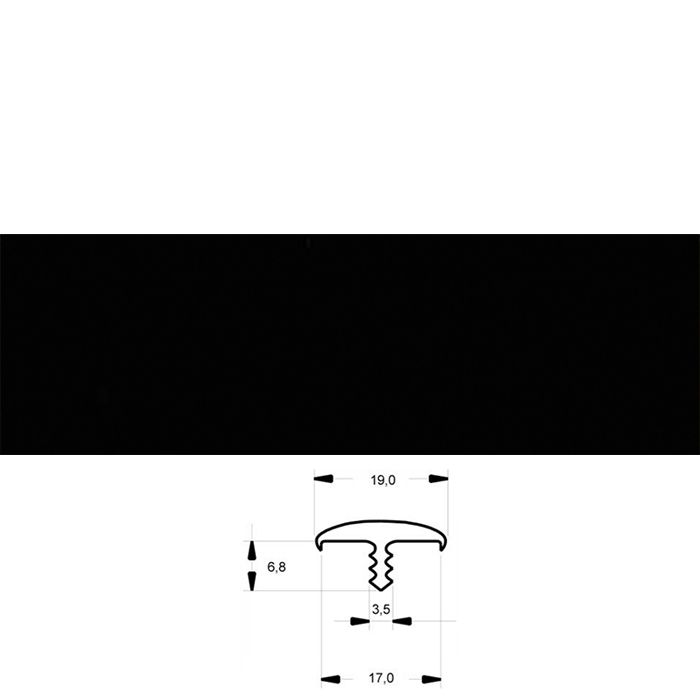 Кант Т- образный с обхватом Черный 122 (2404) ВК BK