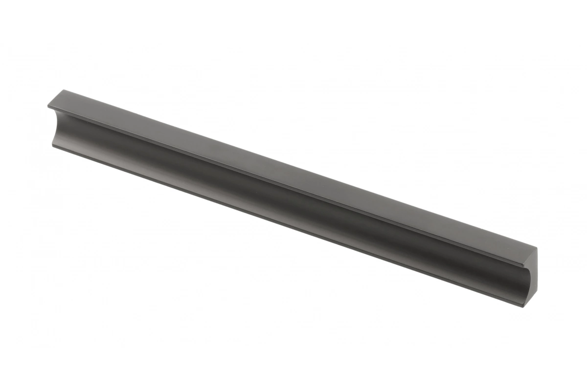 Ручка мебельная алюминиевая GROOVE 160мм/190мм, черный матовый GTV UA-GROOVE-160-20M 26132 Ручка мебельная алюминиевая GROOVE 160мм/190мм, черный матовый - фото 1