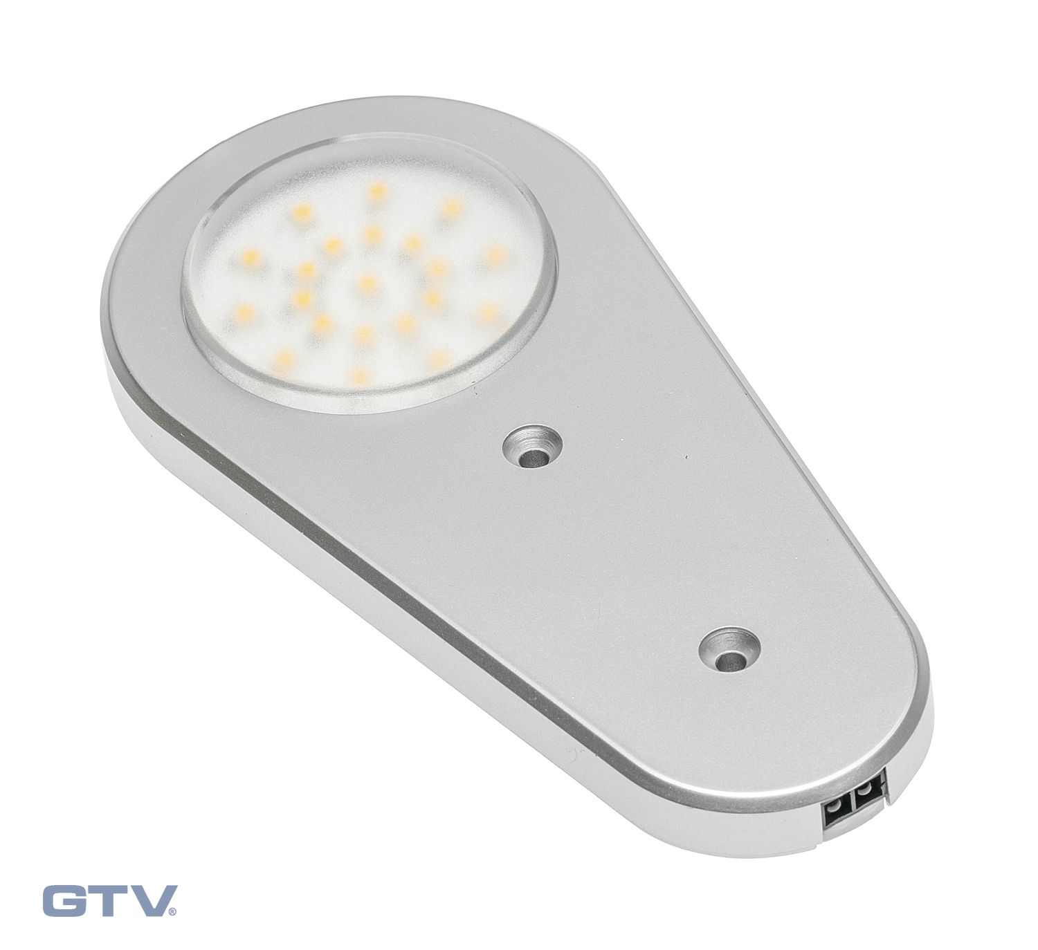 Точечный накладной светодиодный светильник Soria статический датчик 12V, 21д, теп., ал. GTV, цвет теплый белый