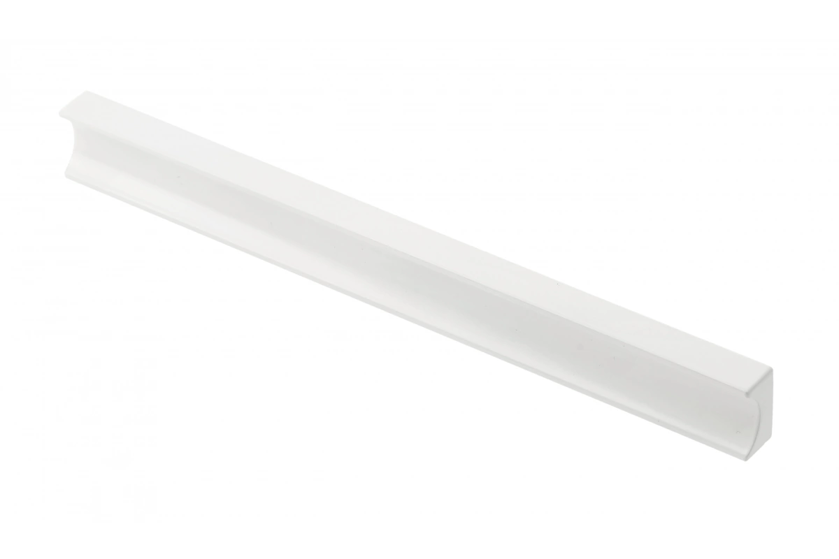 Ручка мебельная алюминиевая GROOVE 160мм/190мм, белый матовый GTV UA-GROOVE-160-10M 26138 Ручка мебельная алюминиевая GROOVE 160мм/190мм, белый матовый - фото 1