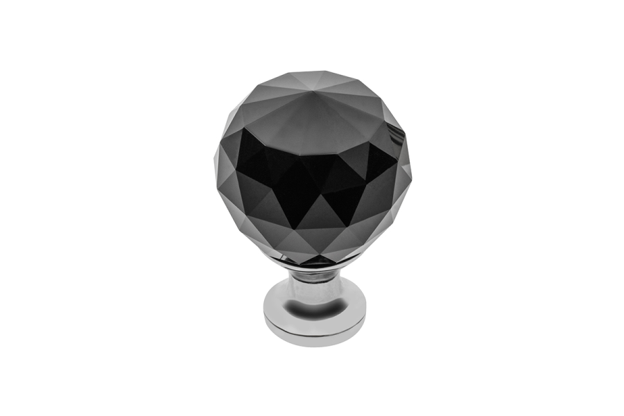 Ручка-кнопка GZ-CRPA30-A1 хром, черный кристалл GTV