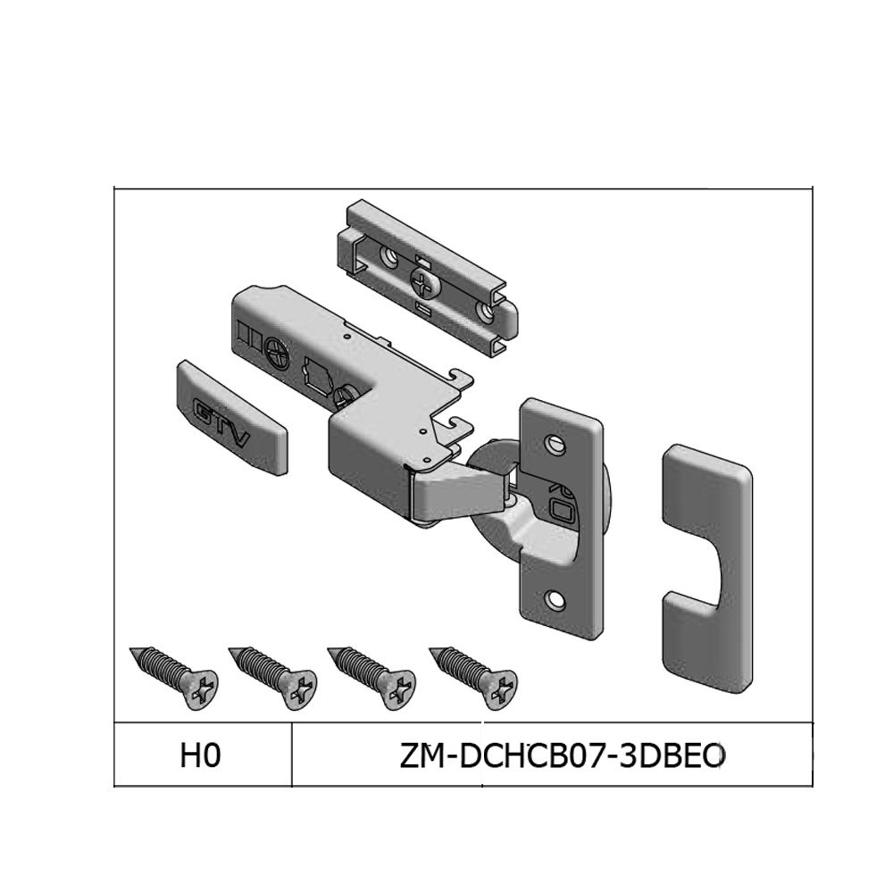 Петля SOLID PRO внутренняя самозакрывающаяся, регулировка в 3 плоскостях, с  ответной планкой H-0 CLIPON, черная, без еврошурупа ZM-DCHCB07-3DBEO-20  купить в Санкт-Петербурге - GTV-Меридиан