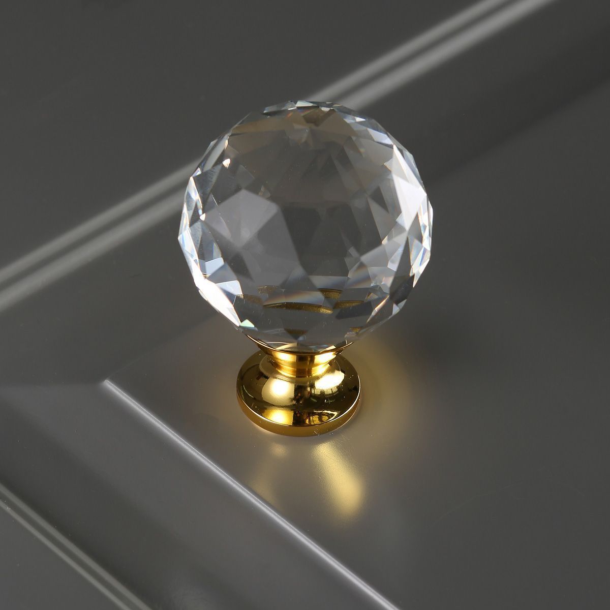 Ручка-кнопка с кристаллом GZ-CRPA40-03 золото GTV, цвет золото/кристалл 7057 - фото 4