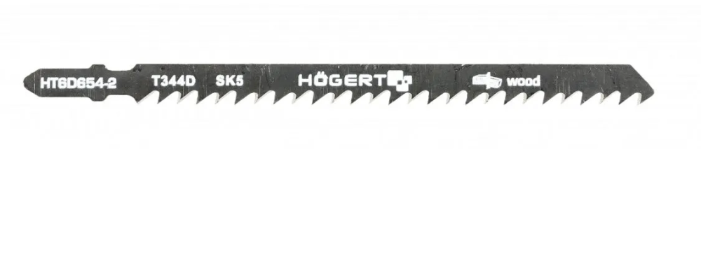 Полотно для электролобзика по дереву 132 мм, толщина материала 8-100 мм, быстрый рез, 2 шт. Hoegert technik, цвет синий/черный HT6D654-2 13940 - фото 1