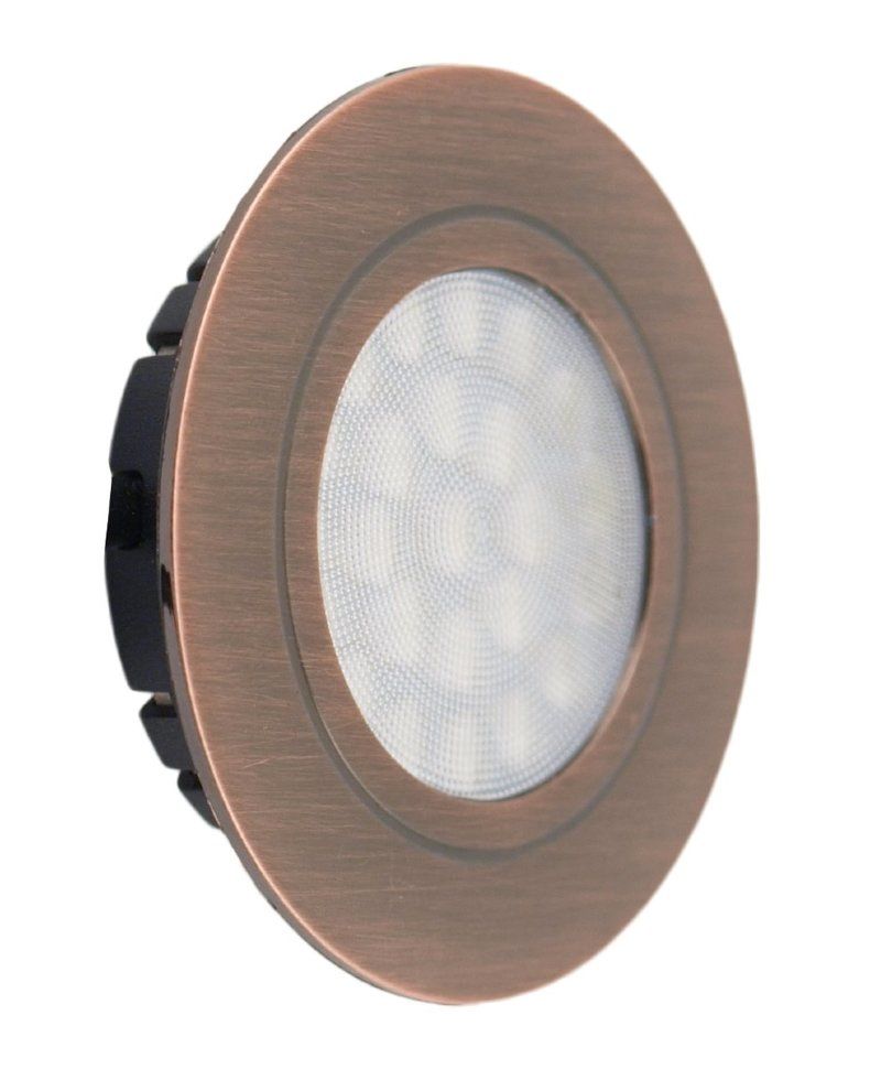 Точечный встраиваемый светодиодный светильник LED Polo 4W, 220V, античная бронза, теплый белый GLS