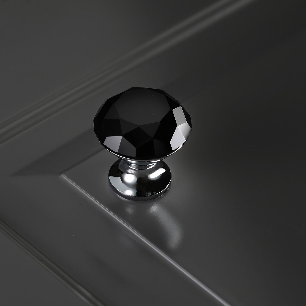 Ручка-кнопка GZ-CRPB30-A1 хром, черный кристалл GTV 7913 - фото 4
