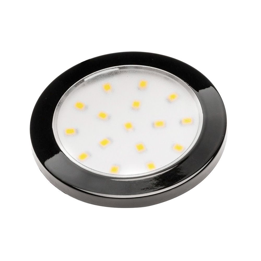 Точечный накладной светодиодный светильник Lumino 1,5W, 12V, черный, теплый белый GTV 13972 - фото 1