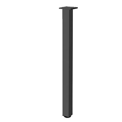 Опора для стола квадратная 710х60х60мм регулируемая черная GTV 17467 - фото 1
