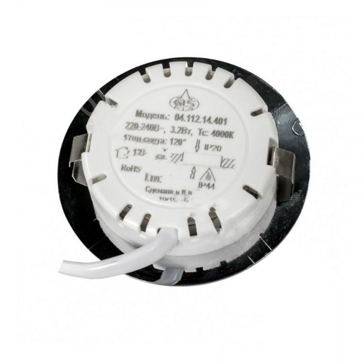 Точечный встраиваемый светодиодный светильник LED Polus-E, 3,2W, 220V, хром, нейтральный белый GLS 18838 - фото 3