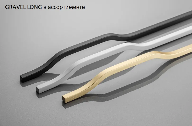 Ручка мебельная алюминиевая GRAVEL L-1200 мм, светлое брашированное золото GTV UA-GRAVEL-1200-22 26189 - фото 4