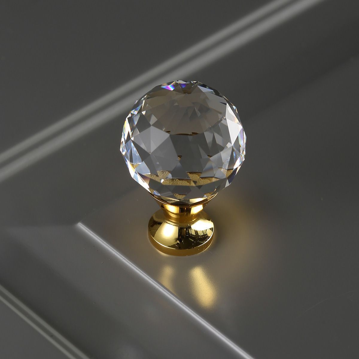Ручка-кнопка с кристаллом GZ-CRPA30-03 золото GTV 7058 - фото 4