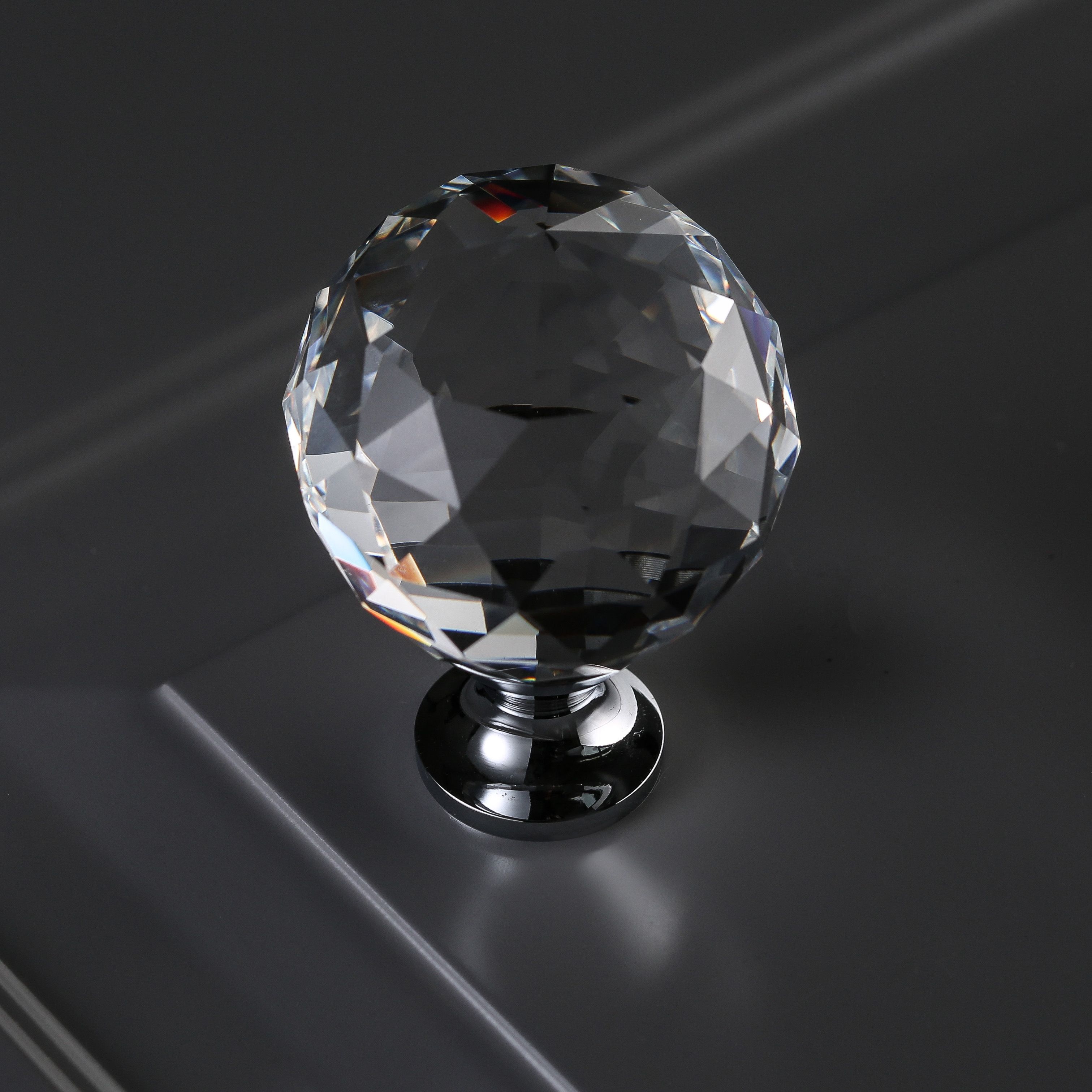 Ручка-кнопка с кристаллом GZ-CRPA40-01 хром GTV 7053 - фото 5