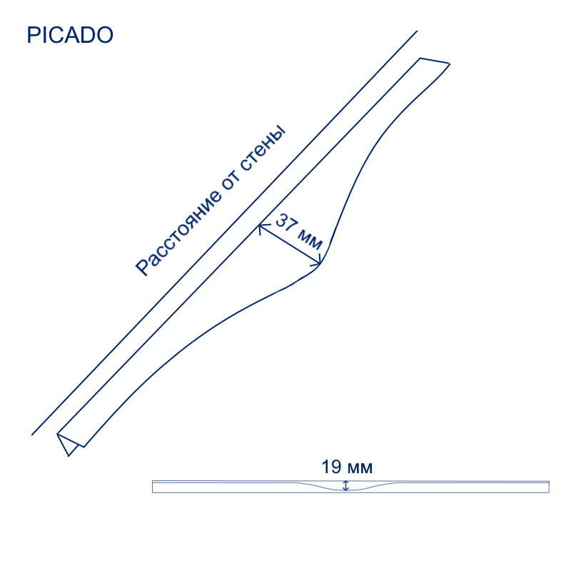 Ручка мебельная алюминиевая PICADO 256/596 хром GTV 17956 Ручка мебельная алюминиевая PICADO 256/596 хром - фото 6