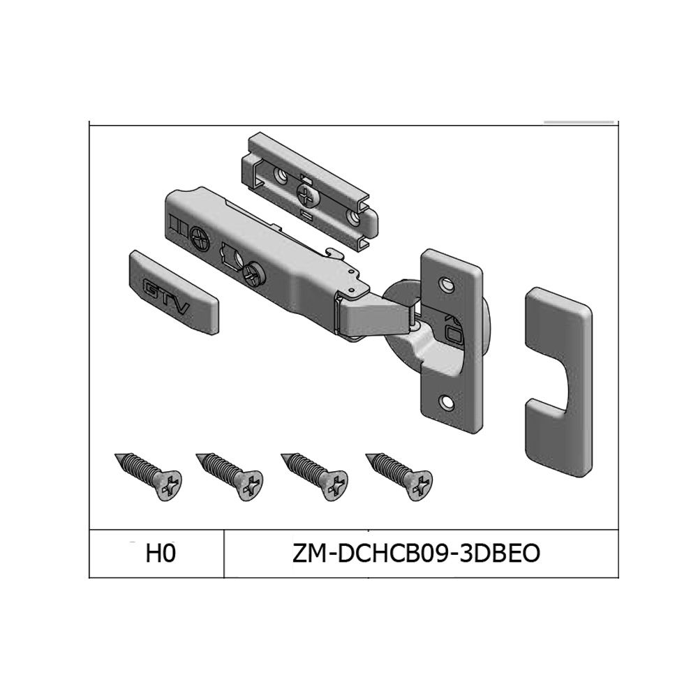 Петля SOLID PRO накладная самозакрывающаяся, регулировка в 3 плоскостях, с  ответной планкой H-0 CLIPON, без еврошурупа ZM-DCHCB09-3DBEO купить в  Санкт-Петербурге - GTV-Меридиан