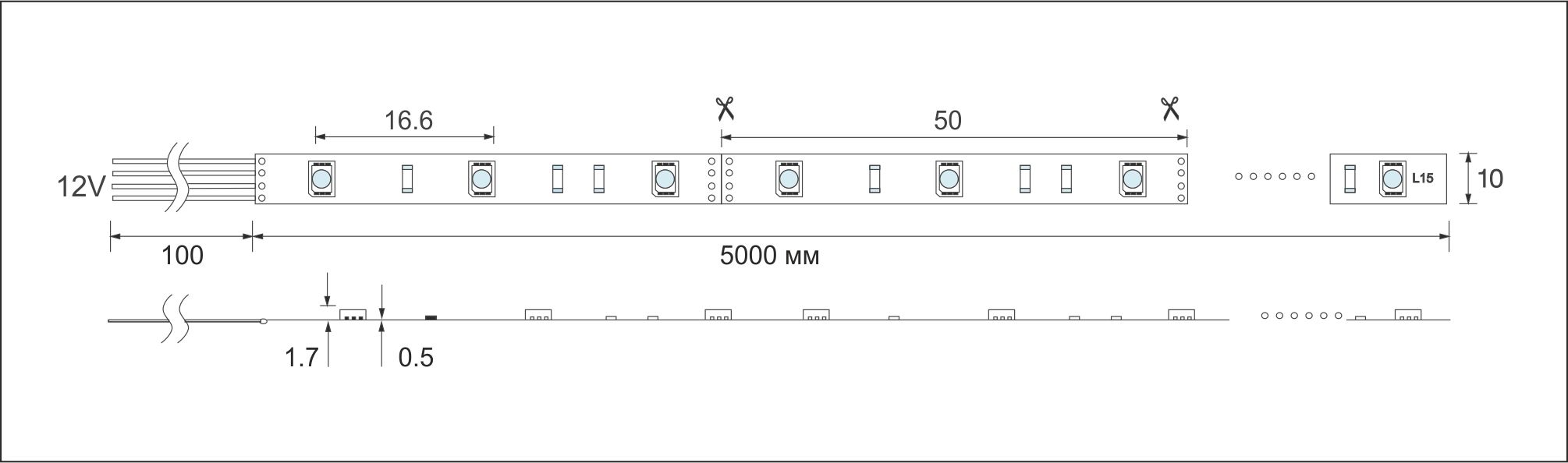Светодиодная лента чертеж