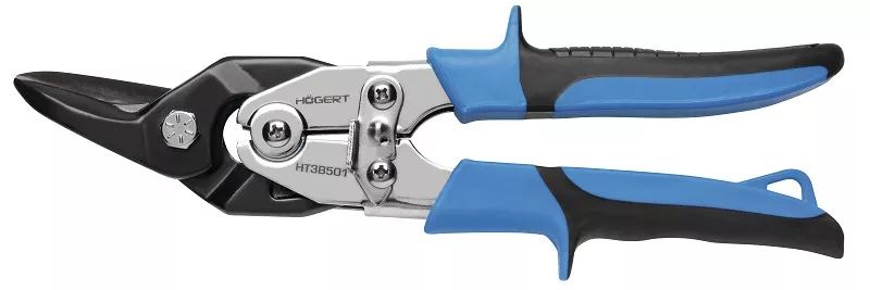 Ножницы для стали 250мм, правые Hoegert technik, цвет синий/черный