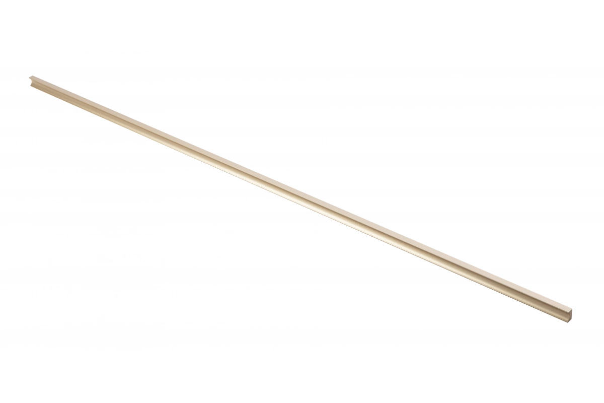 Ручка мебельная алюминиевая GROOVE L-1200 мм, светлое брашированное золото GTV UA-GROOVE-1200-22 26143 - фото 1