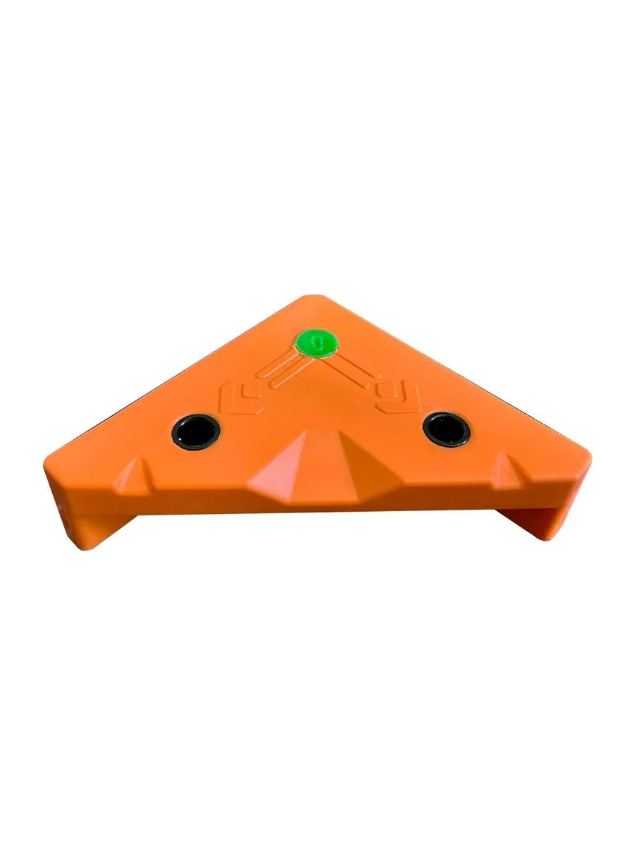 Мебельный угловой кондуктор ШУМ-50(8) для сверления отверстий D5мм, D8мм Шаблон М, цвет оранжевый
