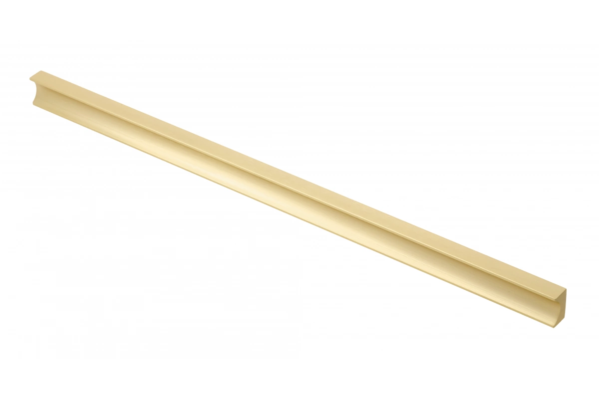 Ручка мебельная алюминиевая GROOVE 320мм/360мм, светлое брашированное золото GTV