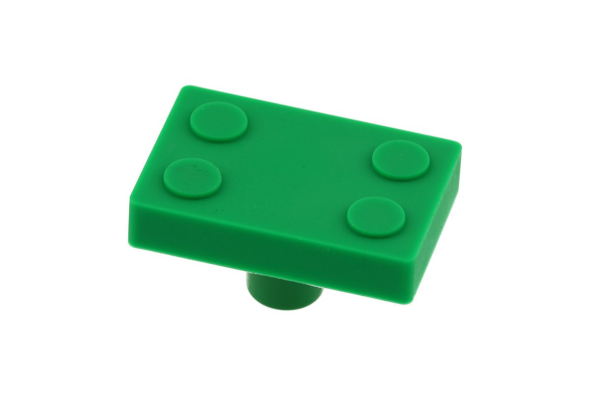 Ручка мебельная UM-BLOCK прямоугольник, зеленый GTV UM-BLOCK-ZL 17083 KID - фото 1