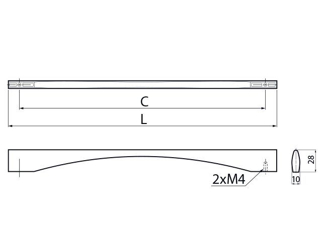 Ручка PRATO 160 мм, матовый хром GTV 14390 - фото 2