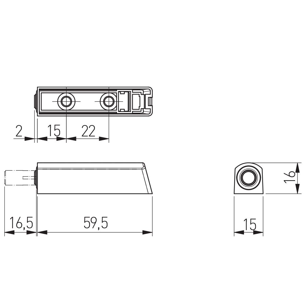 Выталкиватель с адаптером AM-OAM короткий с каучуковым окончанием, серый GTV 17119 - фото 2