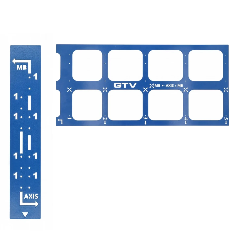 Шаблон для разметки ящиков MODERN BOX и AXIS PRO GTV, цвет синий PB-SZABLON-AXIS-MB 25312 - фото 1