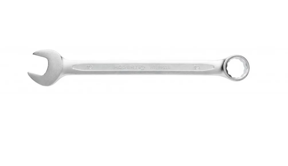 

Ключ комбинированный, 19мм сталь CrV, DIN3113