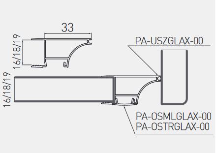 Профиль накладной GLAX для торца полки 19 мм GTV 18306 - фото 2