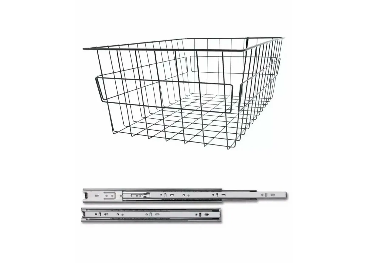 Корзина выдвижная 40IV (355х485х200), в модуль 400 мм, на шариковых направляющих H35, антрацит