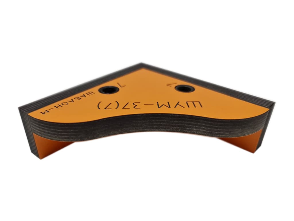 Мебельный угловой кондуктор ШУМ-37(7) для сверления отверстий D5мм, D7мм Шаблон М, цвет оранжевый ШУМ-37(7) 25131 Мебельный угловой кондуктор ШУМ-37(7) для сверления отверстий D5мм, D7мм - фото 3