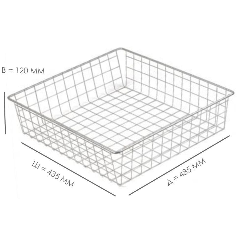 Корзина сотовая 435х485х120, серая 11.02.04.2.0.1 (509) купить в  Санкт-Петербурге - GTV-Меридиан