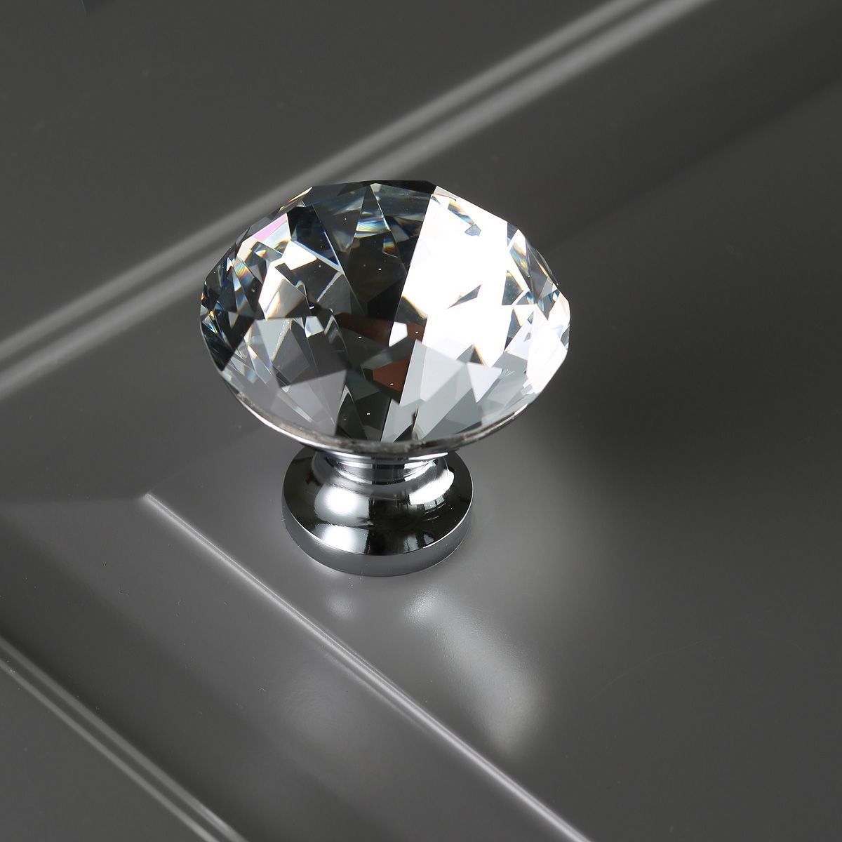 Ручка-кнопка с кристаллом GZ-CRPB40-01 хром GTV 7061 - фото 4