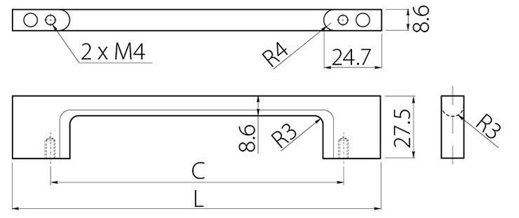 Ручка UZ 819-096 белый глянцевый GTV 15525 - фото 2