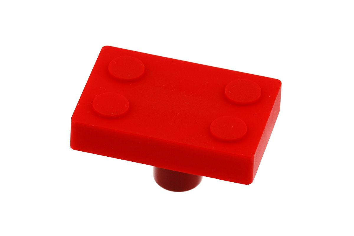 Ручка мебельная UM-BLOCK прямоугольник, красный GTV