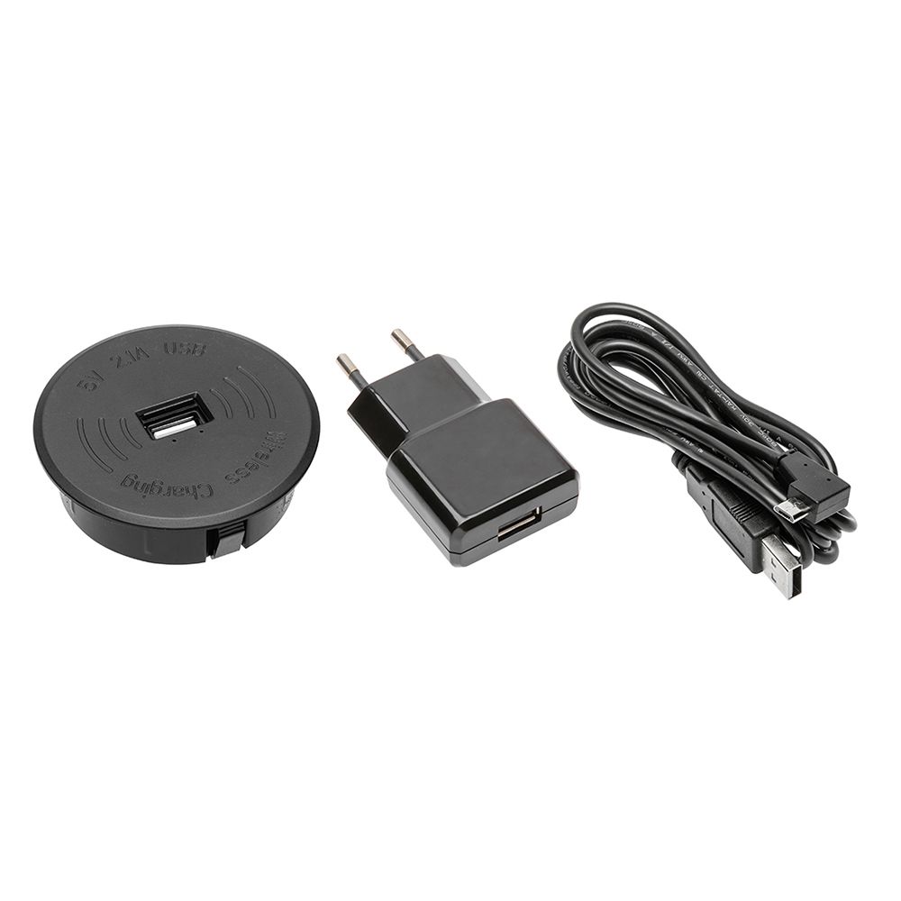Беспроводное зарядное устройство с источником питания и кабелем USB 2м GTV 15463 - фото 1