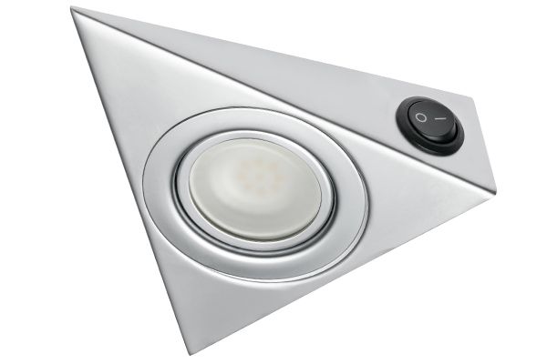 Точечный накладной светодиодный светильник уголок алюминий, 12v, 1,8w, 9 диодов холодный свет с выключателем, провод 2м GTV 14790 - фото 2