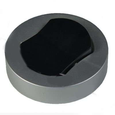 Выключатель накладной мебельный D66 мм, 250B, 2, 5A H16мм, с проводом 0, 2м корпус серебристо-серый, кнопка черная GLS
