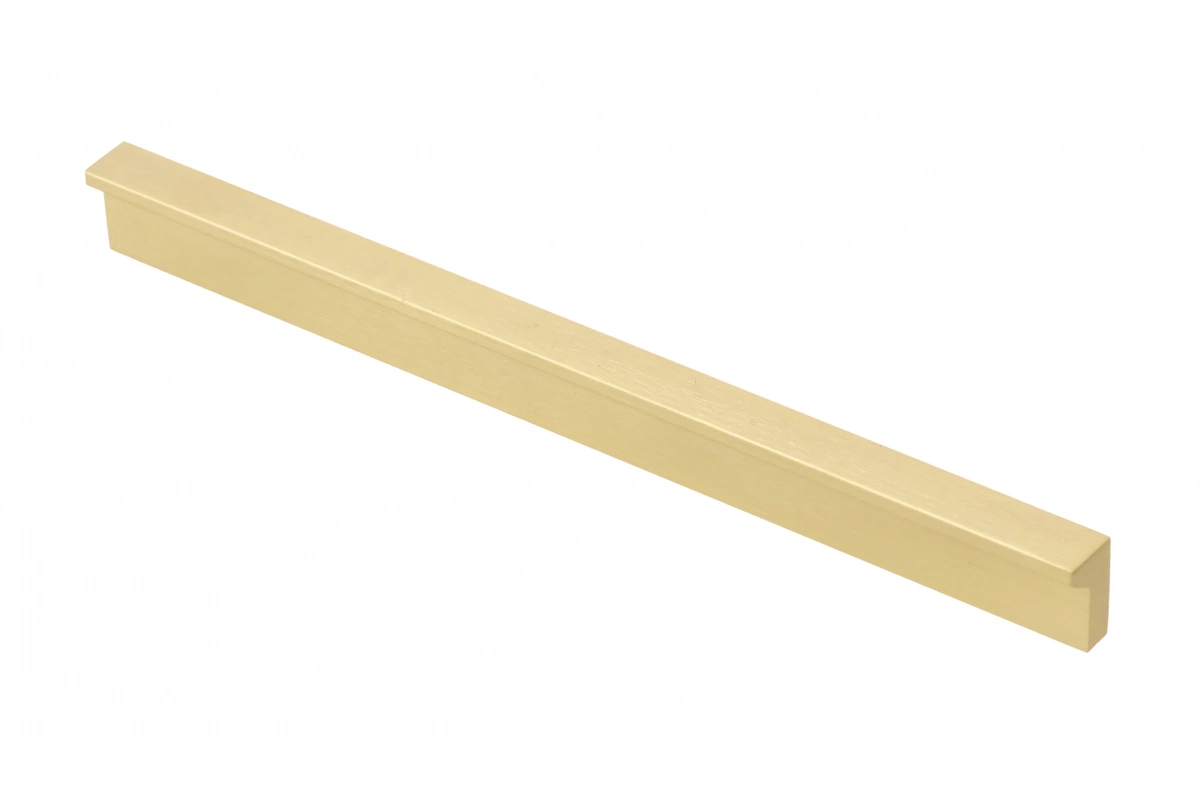 Ручка мебельная алюминиевая PILLAR 160мм/190мм, светлое брашированное золото GTV