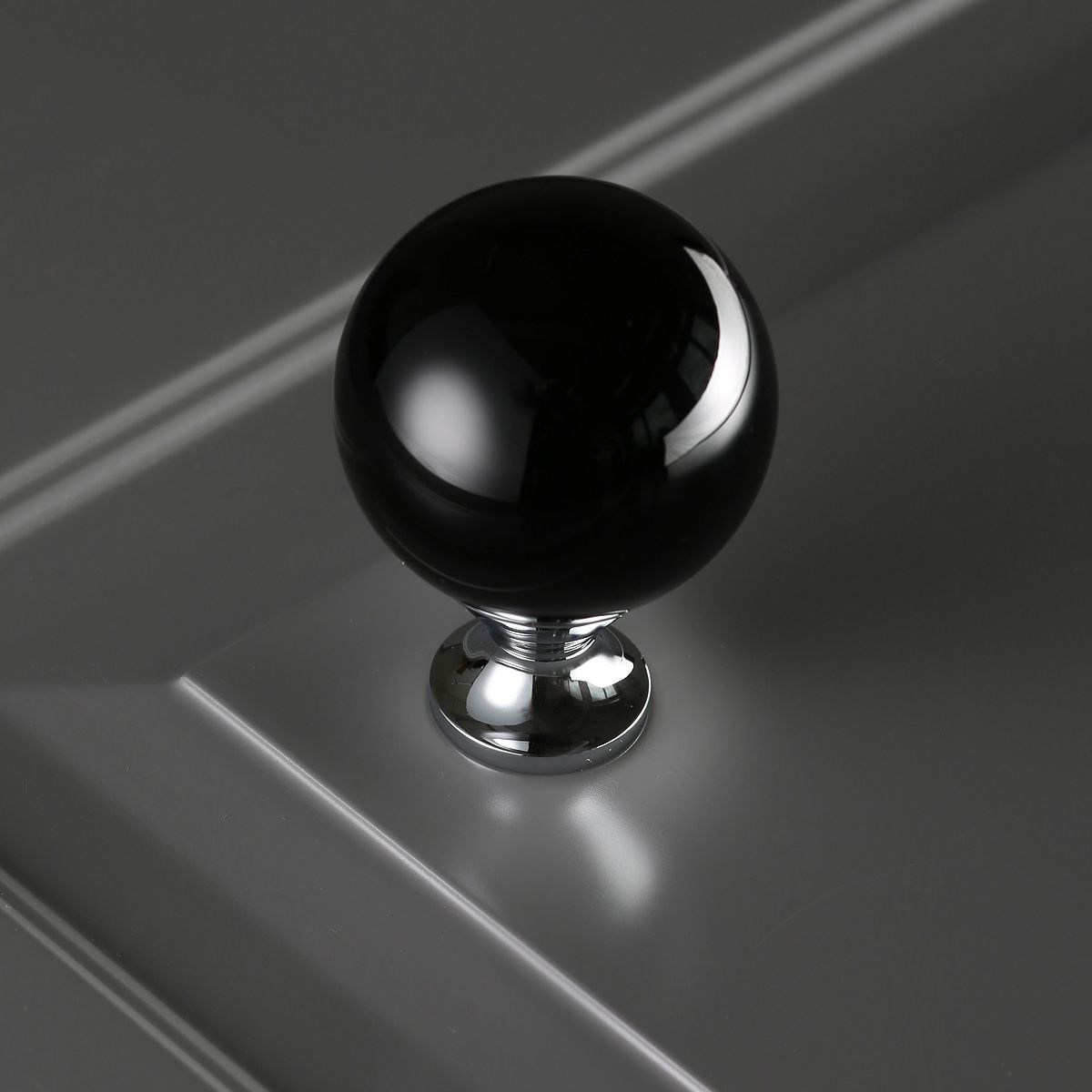 Ручка-кнопка GZ-CRPC40-A1 хром, черный кристалл GTV 7916 - фото 4