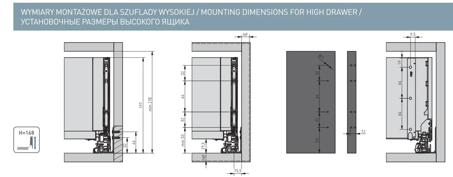 AXIS PRO L-400 мм, высокий H-168 мм, со стеклянными боковинами, антрацит  PB-AXISPRO-GLASS-KPL400C купить в Санкт-Петербурге - GTV-Меридиан