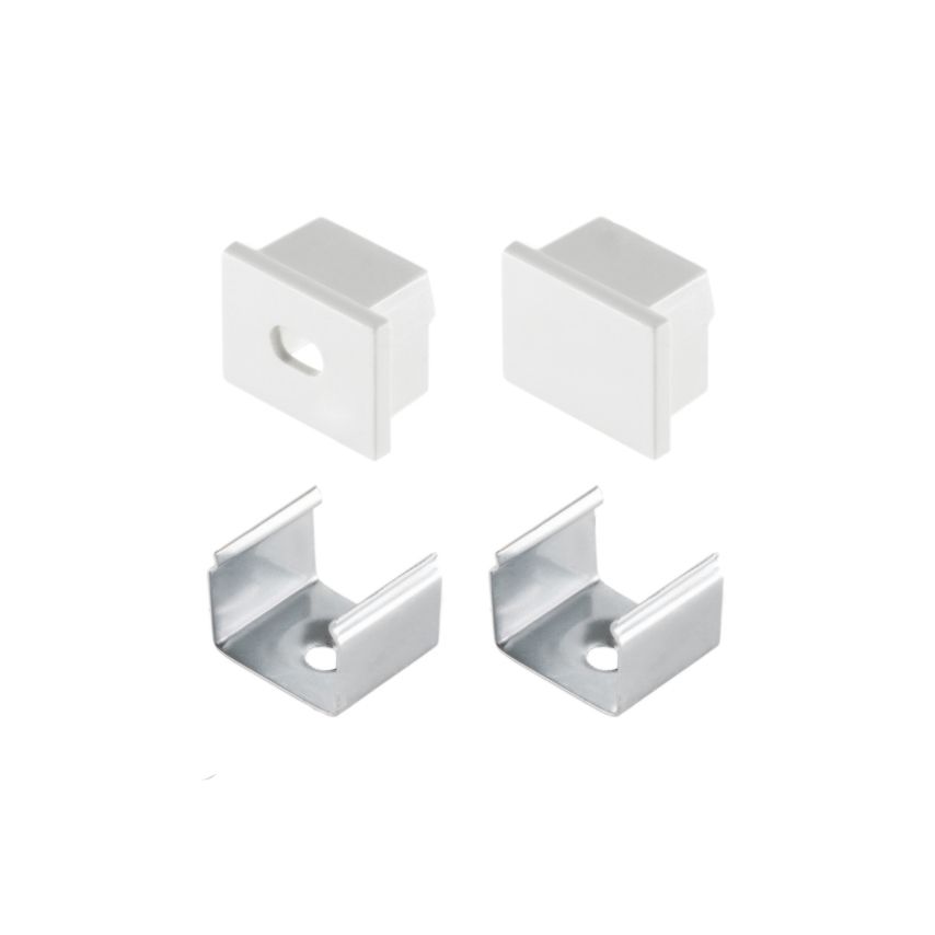 Заглушки для алюминиевого профиля LR38 с крепежом (2 заглушки и 2 крепежа) Led Crystal