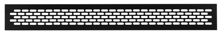 Решетка вентиляционная 480х60 мм, черная (К) SETE, цвет черный