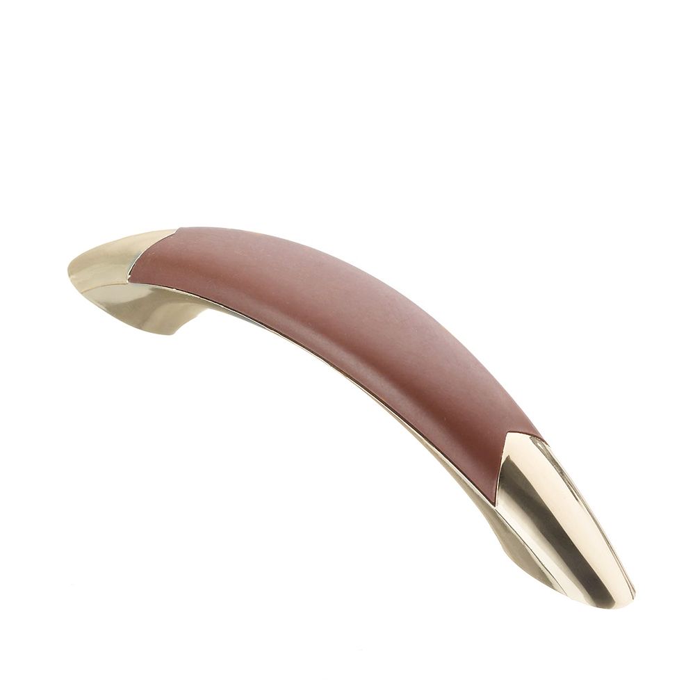 Ручка пластиковая дуга 96 мм №10 золото/орех GTV