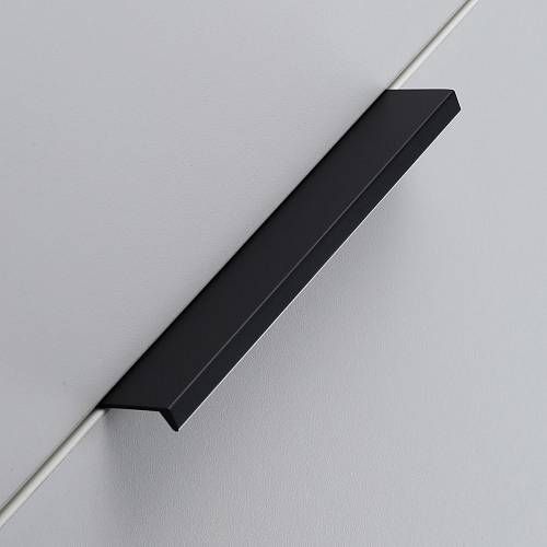 Ручка торцевая для мебели черная