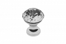 Ручка-кнопка с кристаллом GZ-CRPB20-01 хром — купить оптом и в розницу в интернет магазине GTV-Meridian.